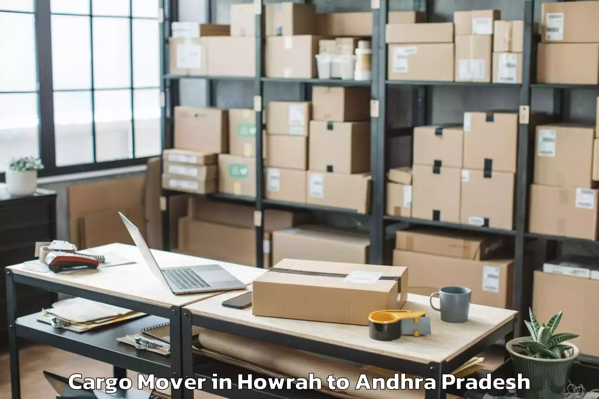 Affordable Howrah to Vadlamuru Cargo Mover